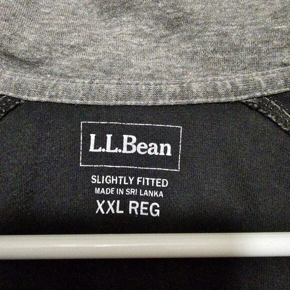 L.L.Bean 1/4 Zip Gray Mock Neck Pullover Minimalist Neutral Men's Size XXL - Picture 3 of 5